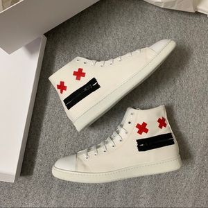 New Men’s Marc Jacob Robot Face 42 EU White Canvas